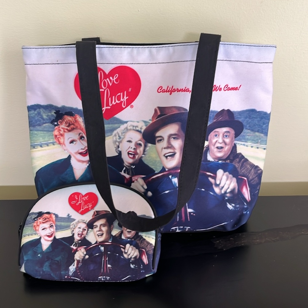 I Love Lucy Shoulder Bag and Makeup Case